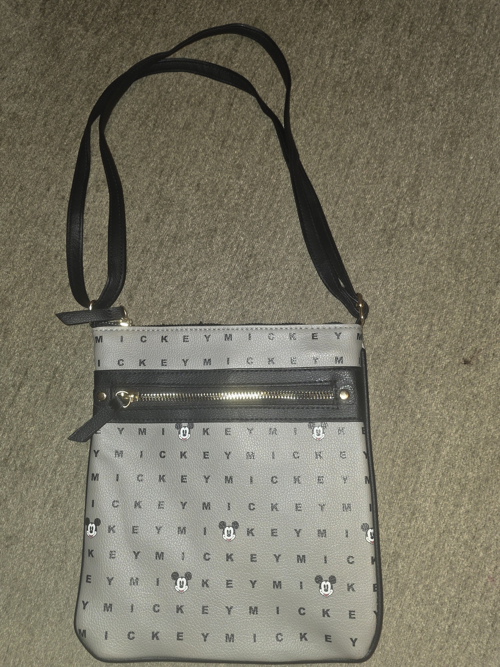 Disney Mickey Mouse Grey/Black Crossbody Bag